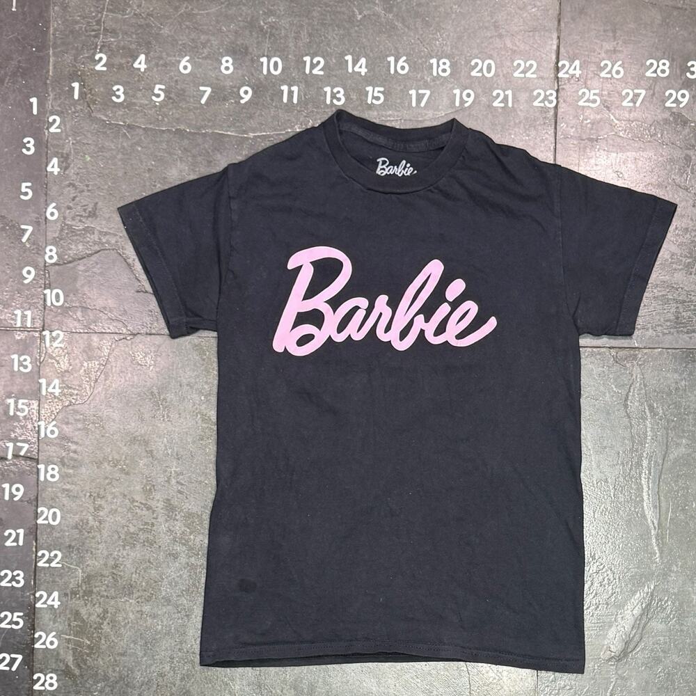 Barbie Logo Graphic Black Short Sleeve T-Shirt
